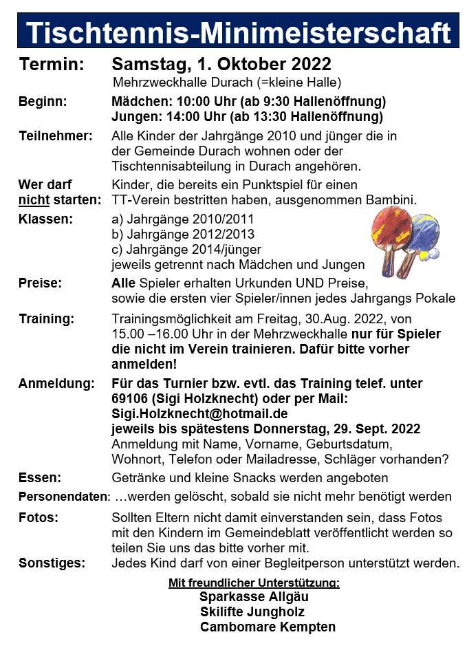 Bild Einladung Minimeisterschaft